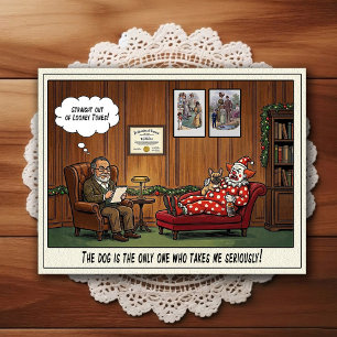 Psykiaterkontor Humor Serieteckning Postkort Vykort