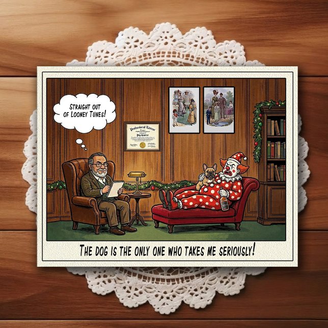 Psykiaterkontor Humor Serieteckning Postkort Vykort (Skapare uppladdad)