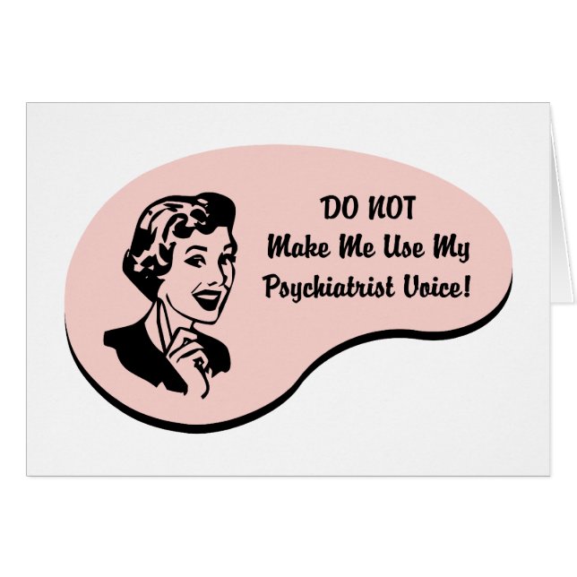 Psykiatern uttrycker hälsningskort (Framsidan Horizontal)