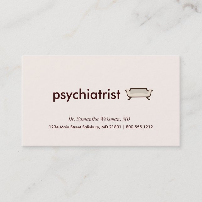 Psykiatervisitkortar Visitkort (Framsida)