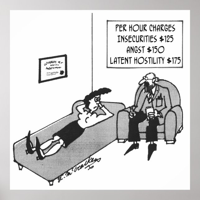 Psykiatrikers avgiftsschema poster (Framsidan)