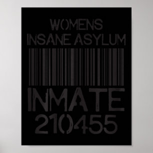 Psykiatrisk avdelning fängelse rolig Halloween-kos Poster