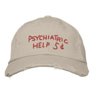 Psykiatrisk Hjälp – 5 cent broderad hatt Keps