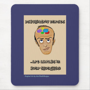 Psykiatrisk Sjuksköterska-Humor tecknad Musmatta