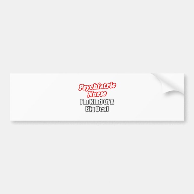 Psykiatrisk sjuksköterska.. typ en stor affär bildekal (Framsidan)