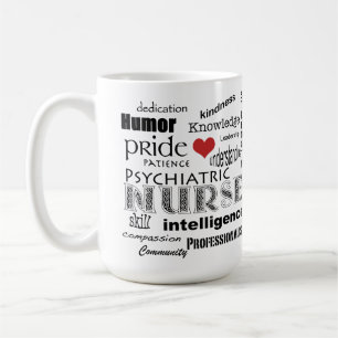 Psykiatriska sjuksköterskaPride-Attribut+Röd Kaffemugg