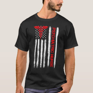 Psykiatriska sjuksköterskor, amerikansk Flagga, Rn T Shirt