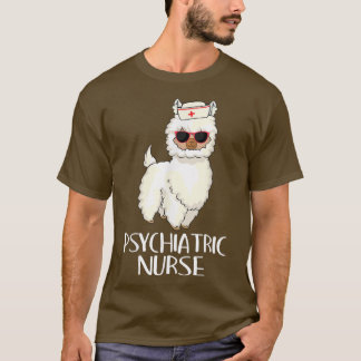 Psykiatriska sjuksköterskor Llama Rn Mental Health T Shirt