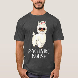 Psykiatriska sjuksköterskor Llama Rn Mental Health T Shirt