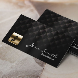 Psykiatrist Luxury Black & Guld Visitkort