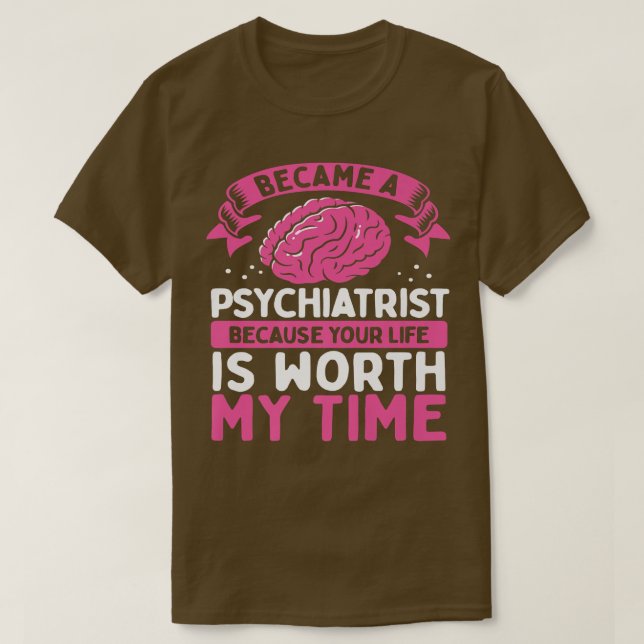 Psykiatrist Mental Health Awareness Psycholog T Shirt (Design framsida)