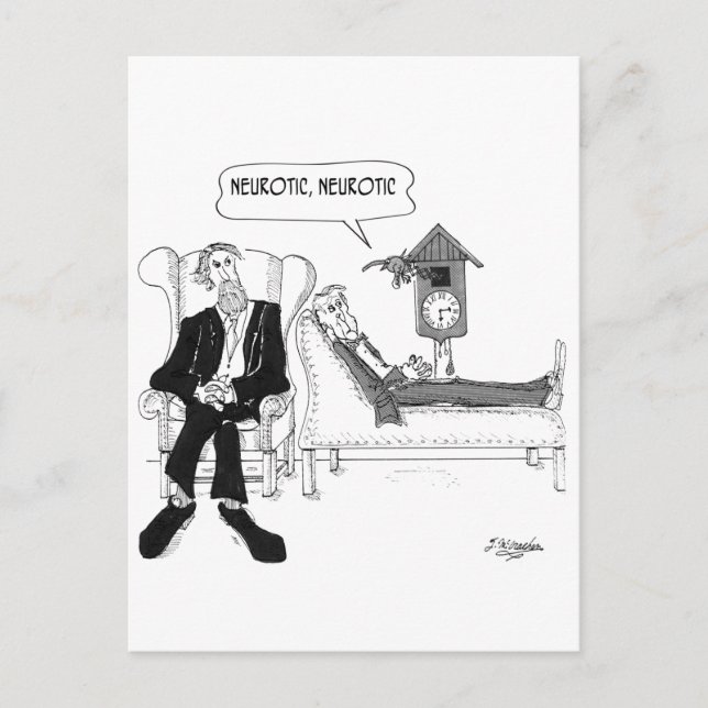 Psykiatrist Tecknad 2199 Vykort (Framsida)