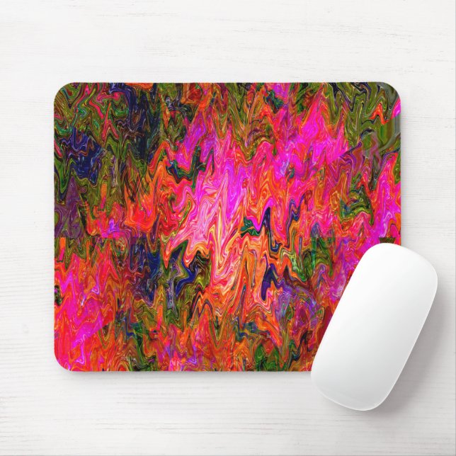 Psykidelisk svart roligt...... musmatta (Med mus)