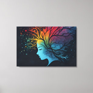 Psykisk abstrakt canvastryck