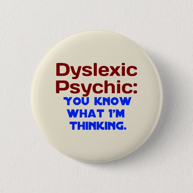 Psykisk Dyslexic Knapp (Framsida)