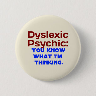 Psykisk Dyslexic Knapp