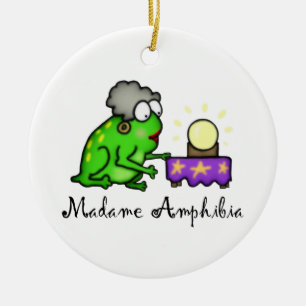 Psykisk groda julgransprydnad keramik