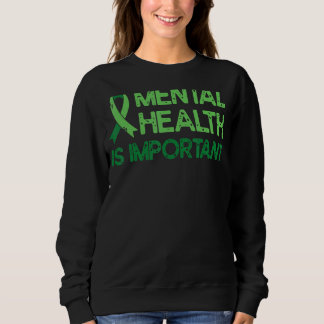 Psykisk Grönt Ribbon Anxiety Mental Health A T Shirt