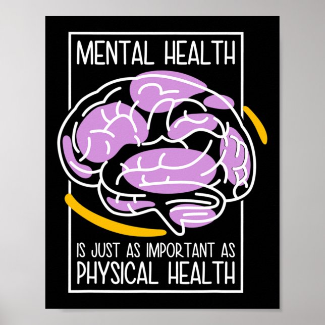 Psykisk hälsa är lika viktig som fysisk hälsa poster (Framsidan)
