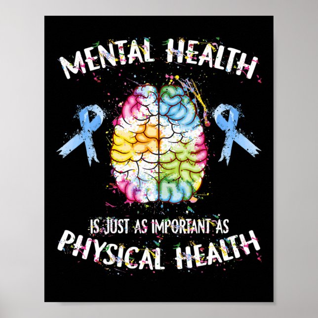Psykisk hälsa är lika viktig som fysisk hälsa poster (Framsidan)