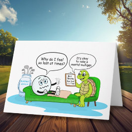 Psykisk Hälsa Återhämtning, Golfhumor för Stöd Kort
