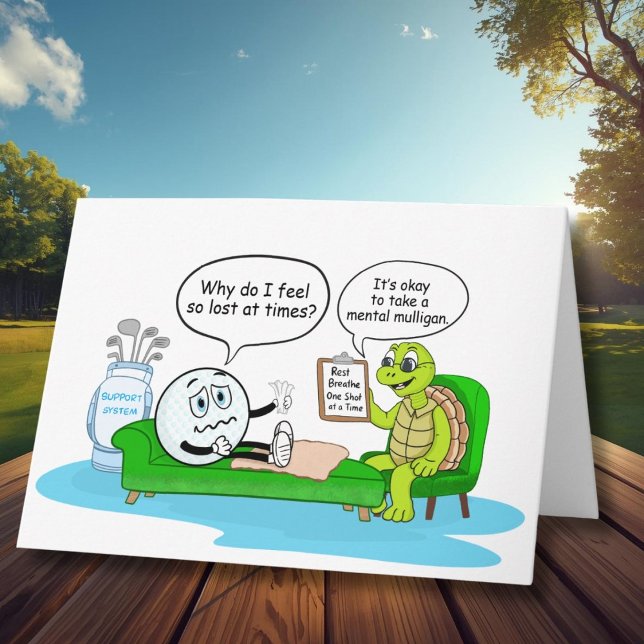 Psykisk Hälsa Återhämtning, Golfhumor för Stöd Kort (Skapare uppladdad)