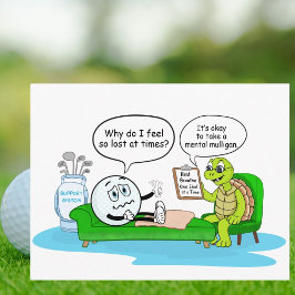 Psykisk Hälsa Återhämtning, Golfhumor för Stöd Vykort