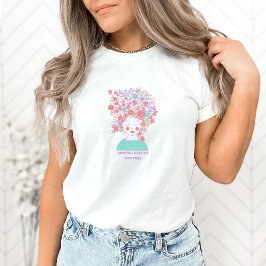 Psykisk hälsa | Blommigt Woman Peach Candy T Shirt