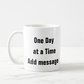 Psykisk hälsa en dag i en tidsinriktad positiv rik kaffemugg