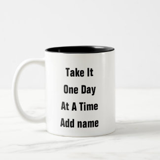 Psykisk hälsa en dag i taget påminnelse Mugg