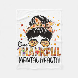 Psykisk hälsa en tacksam Messy Bun-Thanksgiving Fleecefilt