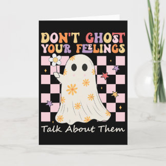 Psykisk hälsa Halloween Spökar inte dina känslor  Kort