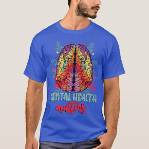 Psykisk hälsa - hjärnkonst Mental Health Awar T Shirt