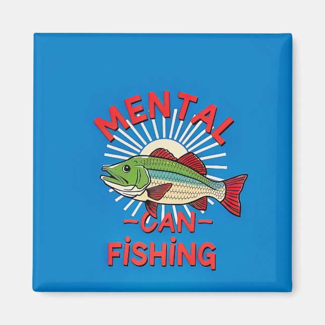 Psykisk Hälsa Krokad på Fiske Magnet (Framsidan)