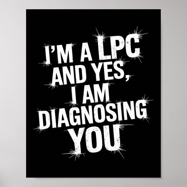 Psykisk Hälsa Kurator Lpc Humor Citat  Poster (Framsidan)