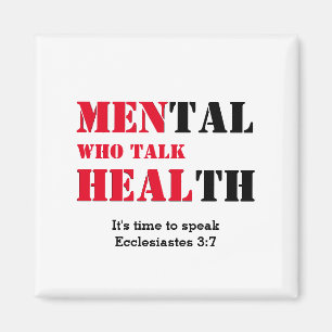 Psykisk hälsa MANAR WHO TALA HEAL Red Customized Magnet