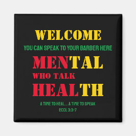 Psykisk hälsa MANAR WHO TALAK HEAL Barber Magnet