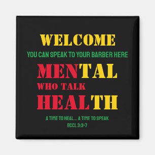 Psykisk hälsa MANAR WHO TALAK HEAL Barber Magnet