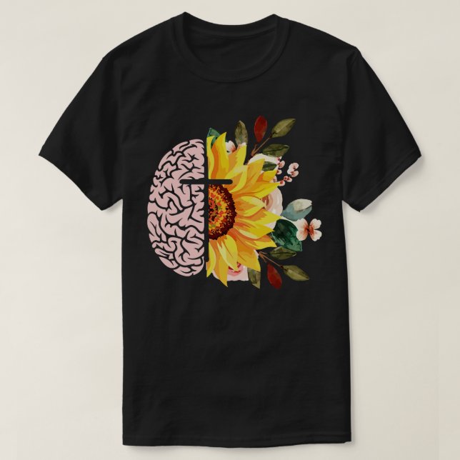 Psykisk hälsa med Kor Solros Jesus Kristus T Shirt (Design framsida)