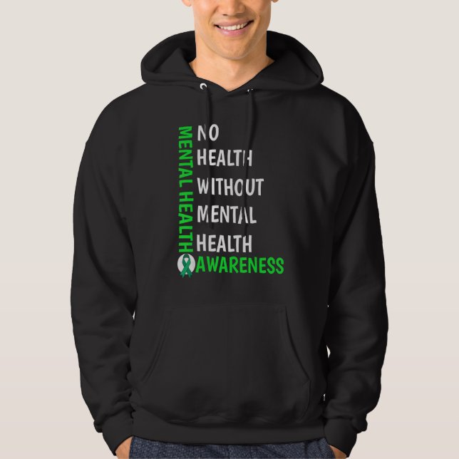 Psykisk hälsa - Medveten för psykisk hälsa i Stigm Hoodie (Framsida)