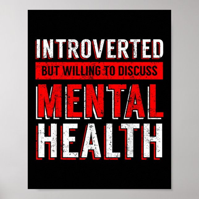 Psykisk Hälsa Medvetenhet Depression  Poster (Framsidan)