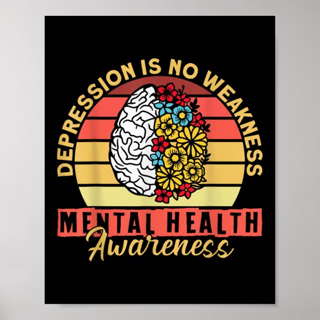 Psykisk hälsa medvetenhet Depression Självmord För Poster (Framsidan)