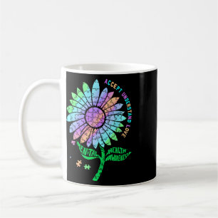 Psykisk Hälsa Medvetenhet Pussel Solros Kaffemugg