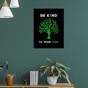 Psykisk Hälsa Medvetenhet Var Snäll Mot Din Sinnes Poster