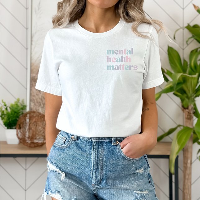 Psykisk hälsa | Offertblandad Fransk Grått T Shirt (Mental Health Matters shirt | Quote Mixed French Grey | Aesthetic t-shirt)