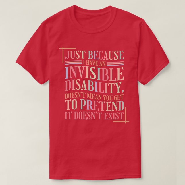 Psykisk hälsa Osynlig funktionsnedsättning 4303 19 T Shirt (Design framsida)
