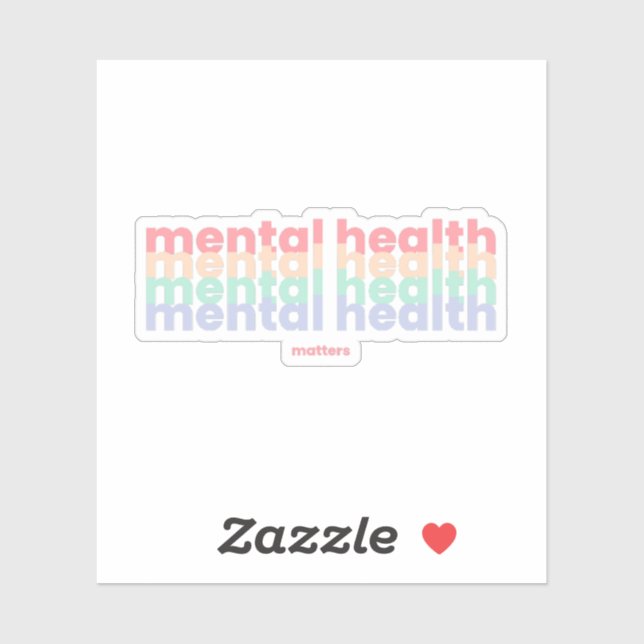 Psykisk hälsa | Poppins Pastel Rainbow Klistermärken (Ark)