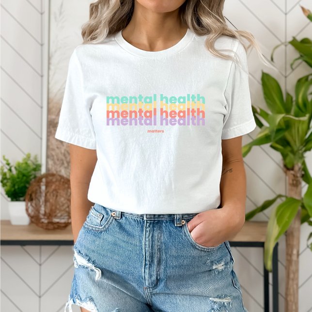 Psykisk hälsa | Poppins Peach Candy T Shirt (Mental Health Matters shirt | Poppins Peach Candy | Aesthetic t-shirt)