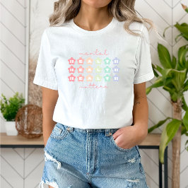 Psykisk hälsa | Retro Flowers Pastel Rainb T Shirt