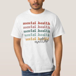 Psykisk hälsa - retro-medvetande t shirt